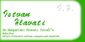 istvan hlavati business card
